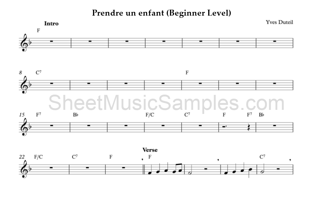 Prendre un enfant (Beginner Level)