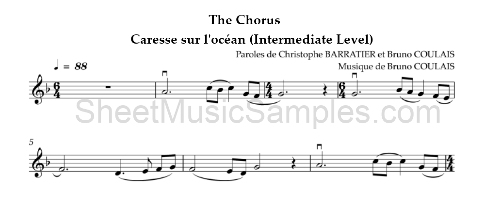 The Chorus - Caresse sur l'océan (Intermediate Level)