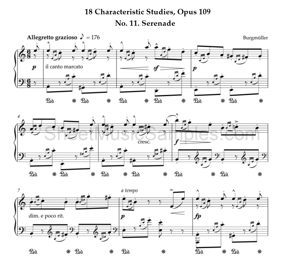 18 Characteristic Studies, Opus 109 - No. 11. Serenade