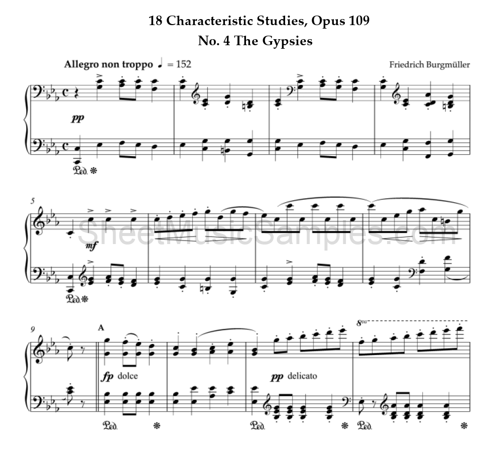 18 Characteristic Studies, Opus 109 - No. 4 The Gypsies