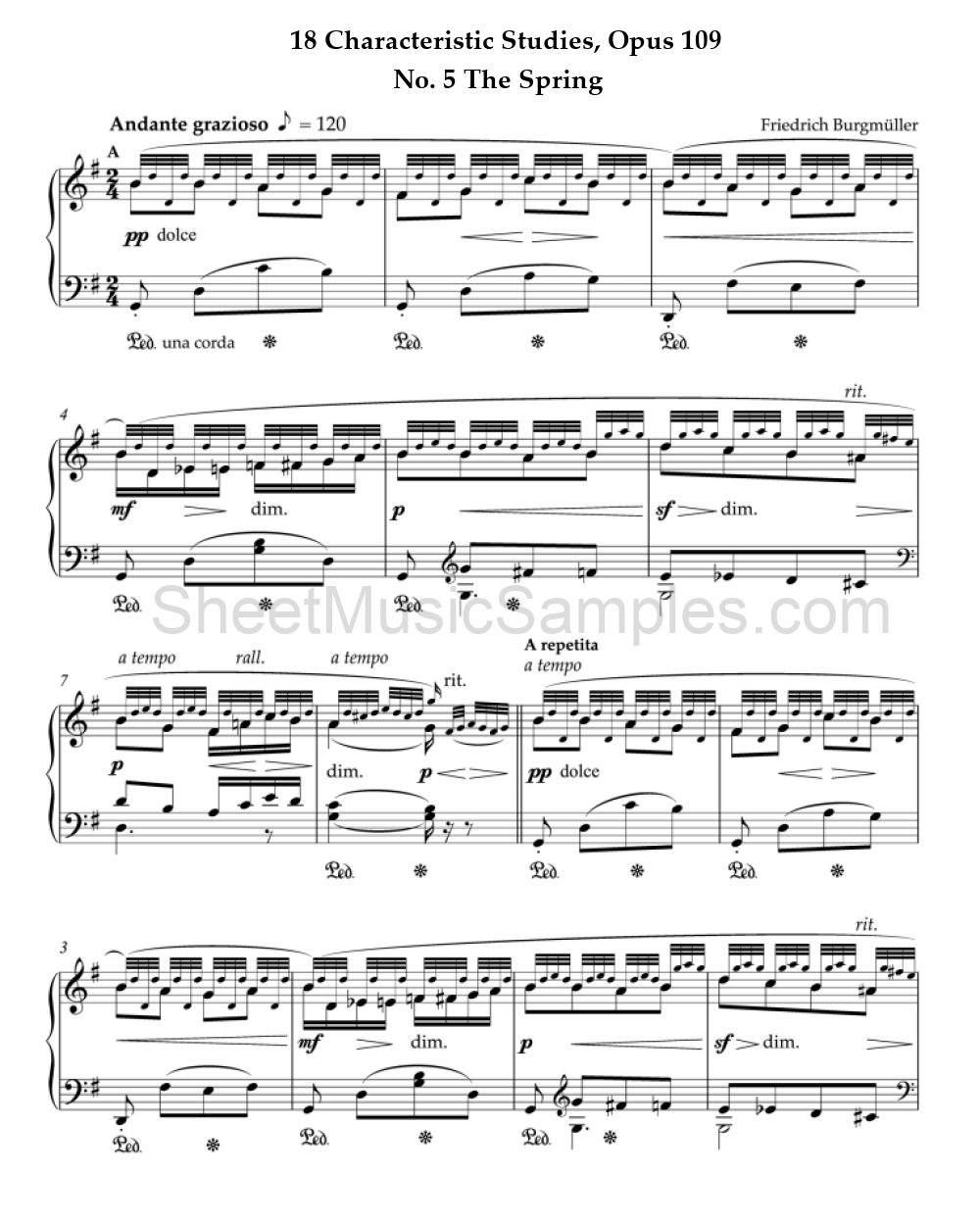 18 Characteristic Studies, Opus 109 - No. 5 The Spring