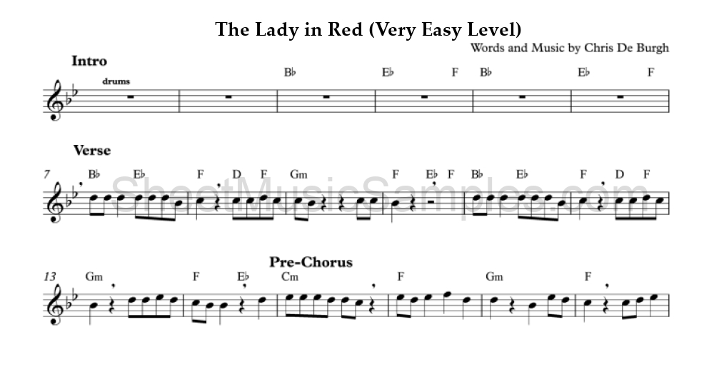 The Lady in Red (Very Easy Level)