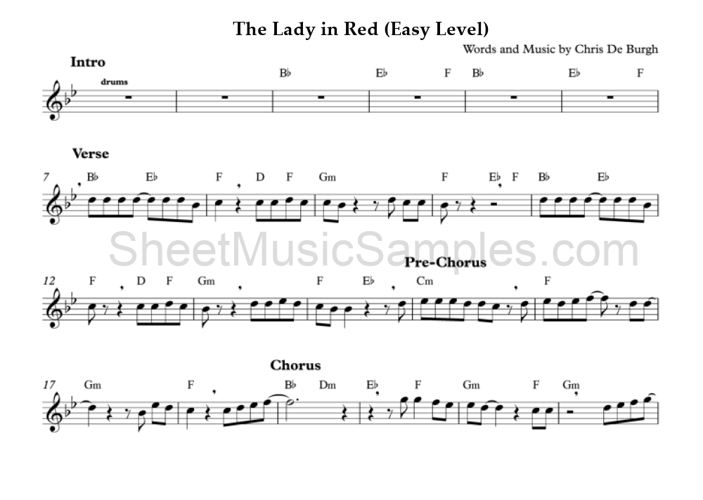 The Lady in Red (Easy Level)