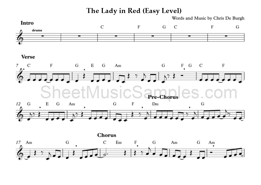 The Lady in Red (Easy Level)