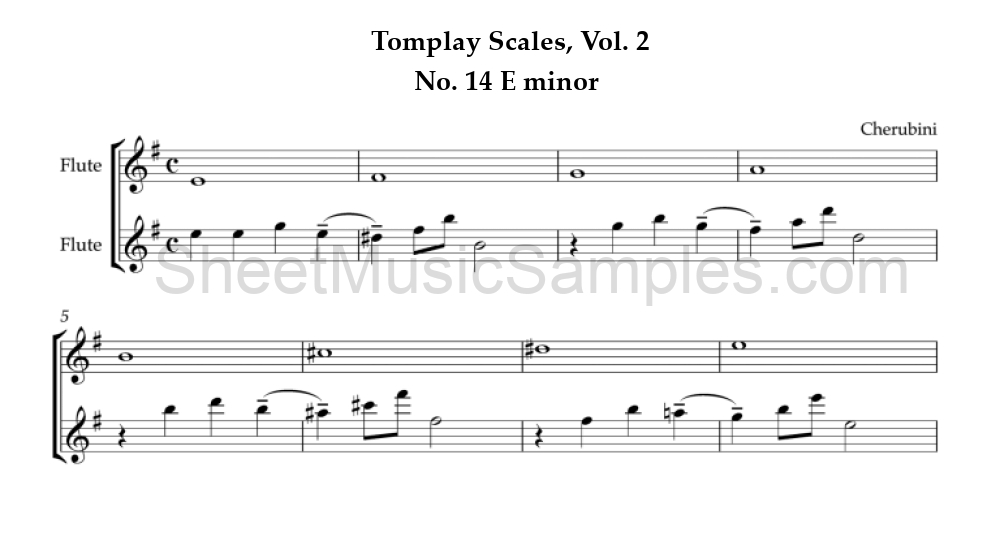 Tomplay Scales, Vol. 2 - No. 14 E minor