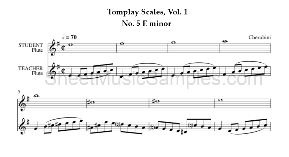 Tomplay Scales, Vol. 1 - No. 5 E minor