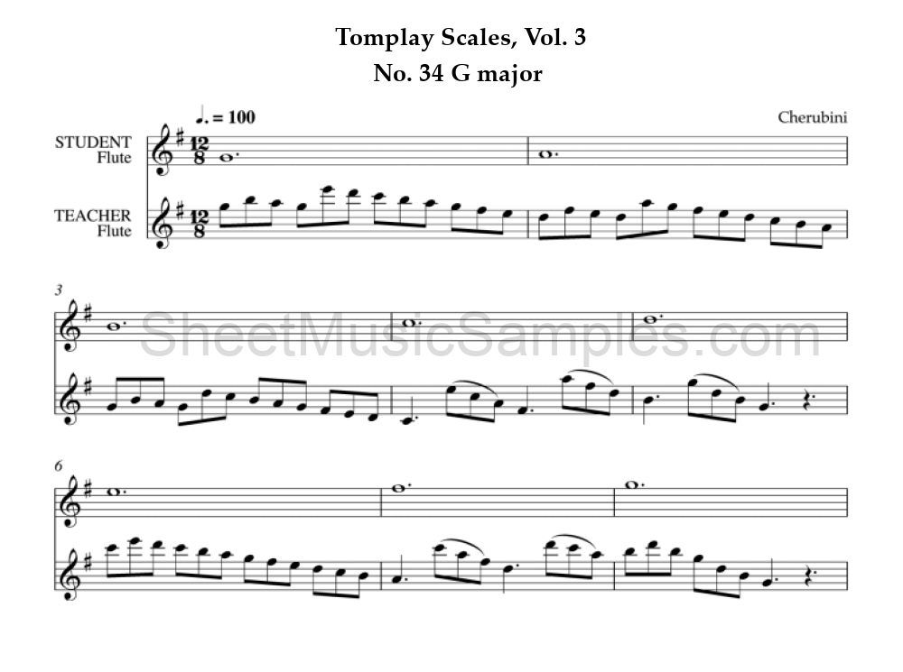 Tomplay Scales, Vol. 3 - No. 34 G major