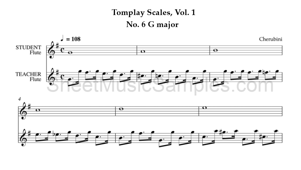 Tomplay Scales, Vol. 1 - No. 6 G major