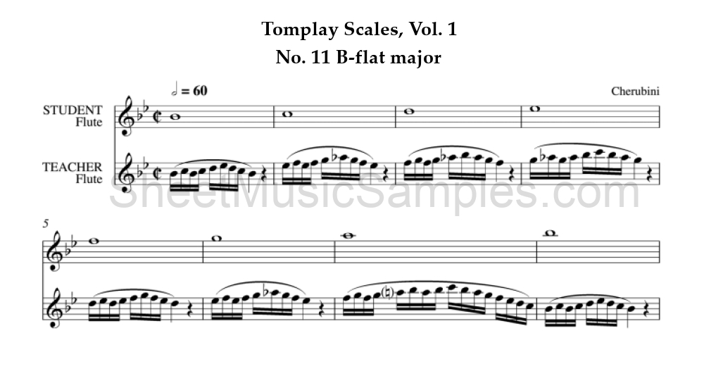 Tomplay Scales, Vol. 1 - No. 11 B-flat major