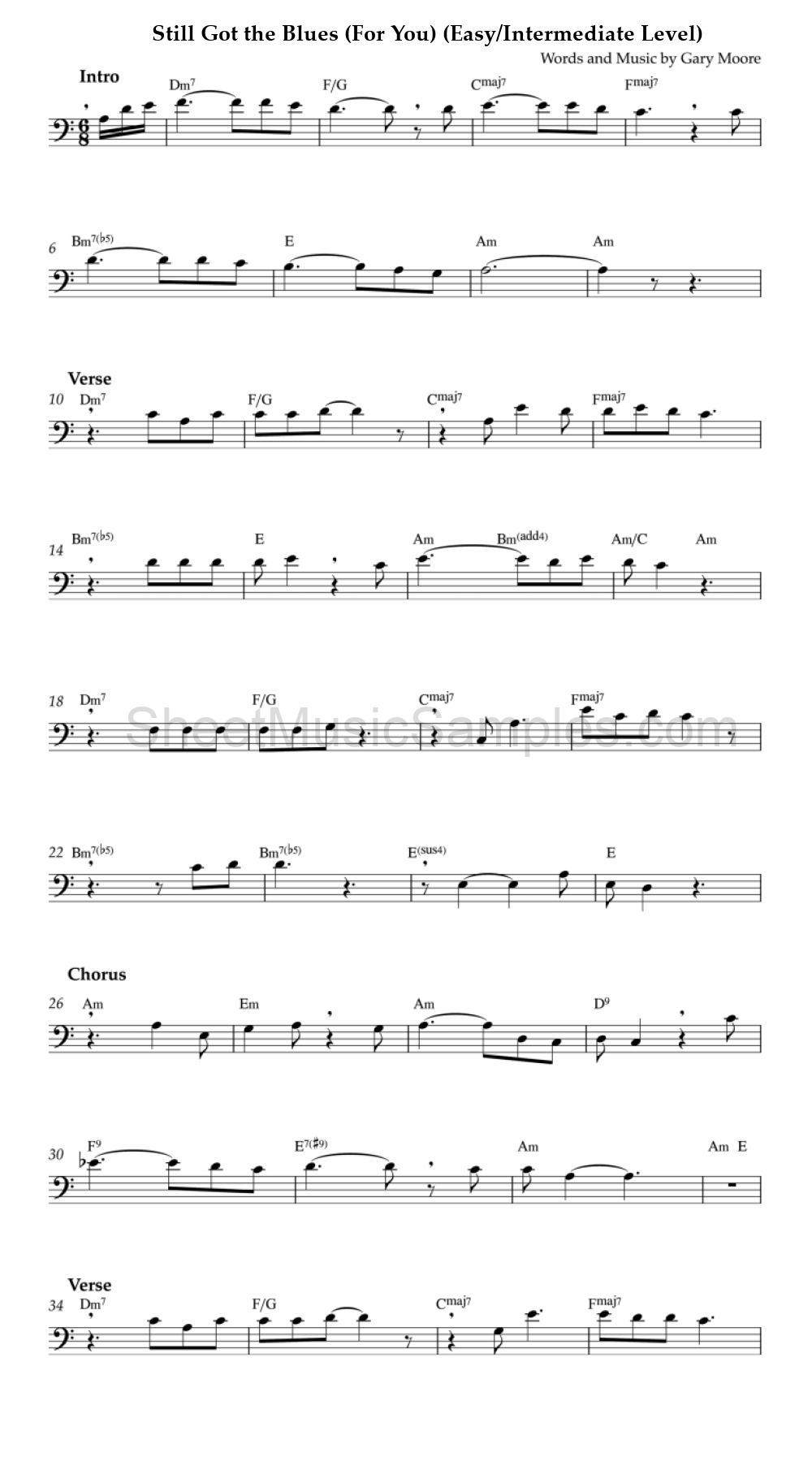 Still Got the Blues (For You) (Easy/Intermediate Level)