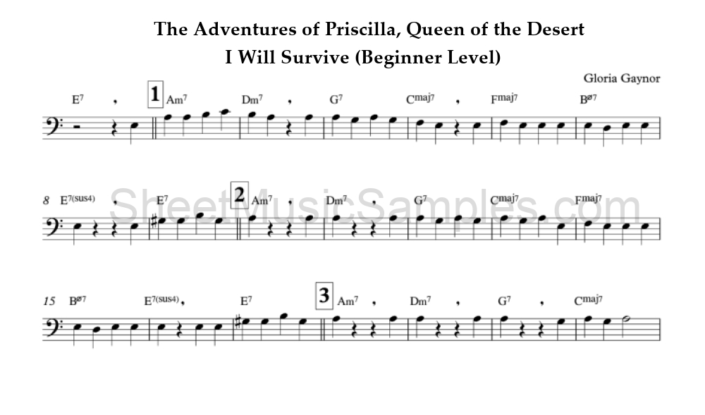 The Adventures of Priscilla, Queen of the Desert - I Will Survive (Beginner Level)