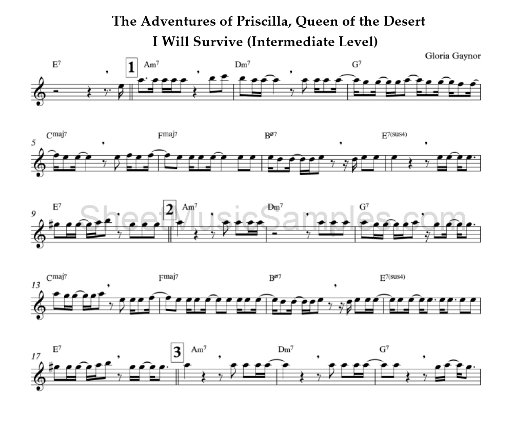 The Adventures of Priscilla, Queen of the Desert - I Will Survive (Intermediate Level)