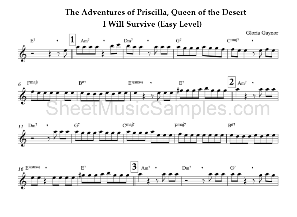 The Adventures of Priscilla, Queen of the Desert - I Will Survive (Easy Level)