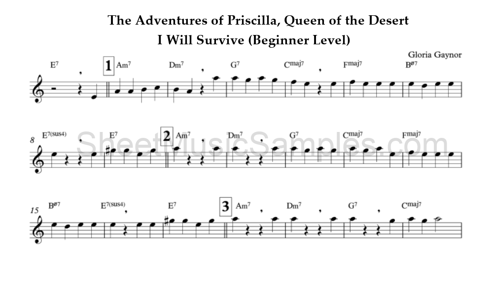 The Adventures of Priscilla, Queen of the Desert - I Will Survive (Beginner Level)