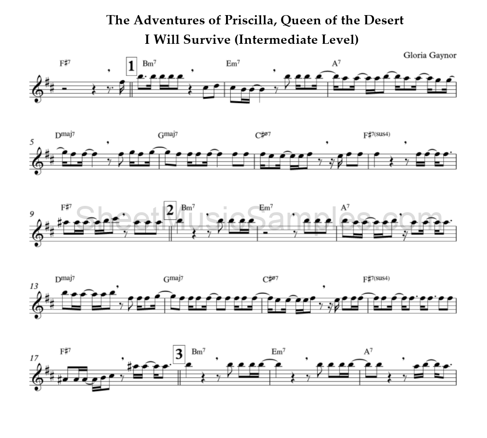 The Adventures of Priscilla, Queen of the Desert - I Will Survive (Intermediate Level)