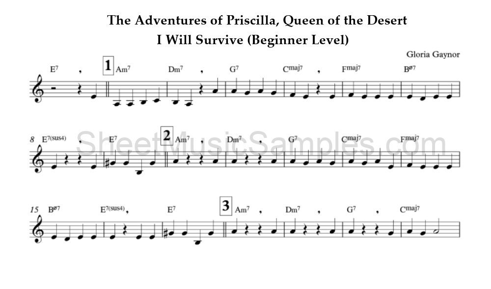 The Adventures of Priscilla, Queen of the Desert - I Will Survive (Beginner Level)