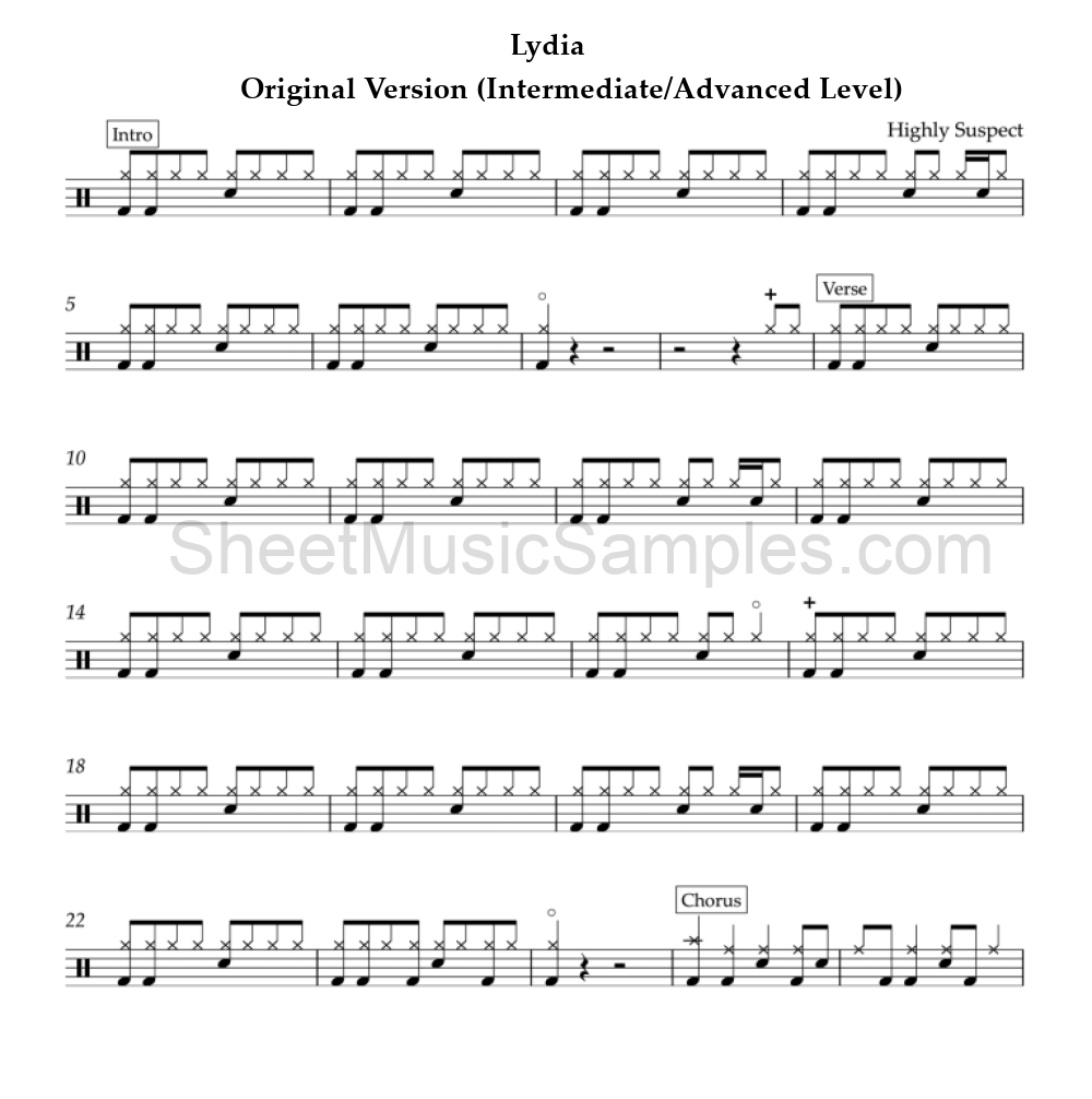 Lydia - Original Version (Intermediate/Advanced Level)