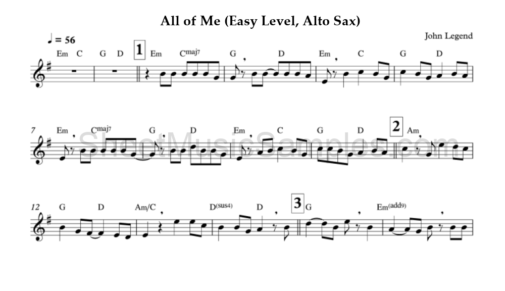 All of Me (Easy Level, Alto Sax)