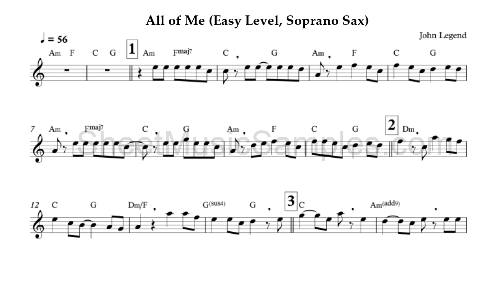 All of Me (Easy Level, Soprano Sax)