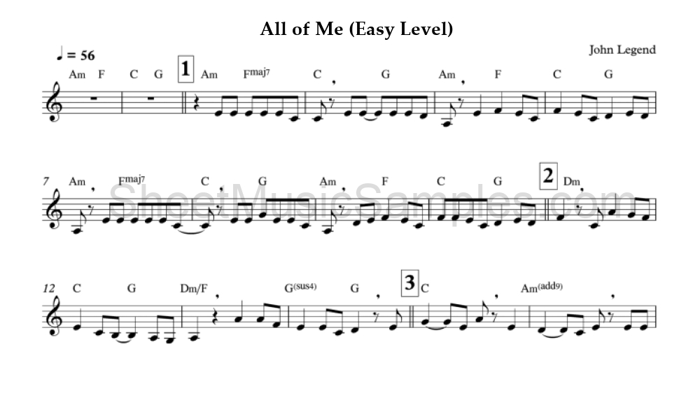 All of Me (Easy Level)