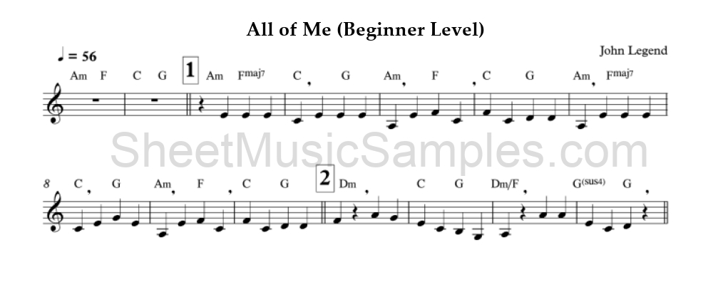 All of Me (Beginner Level)