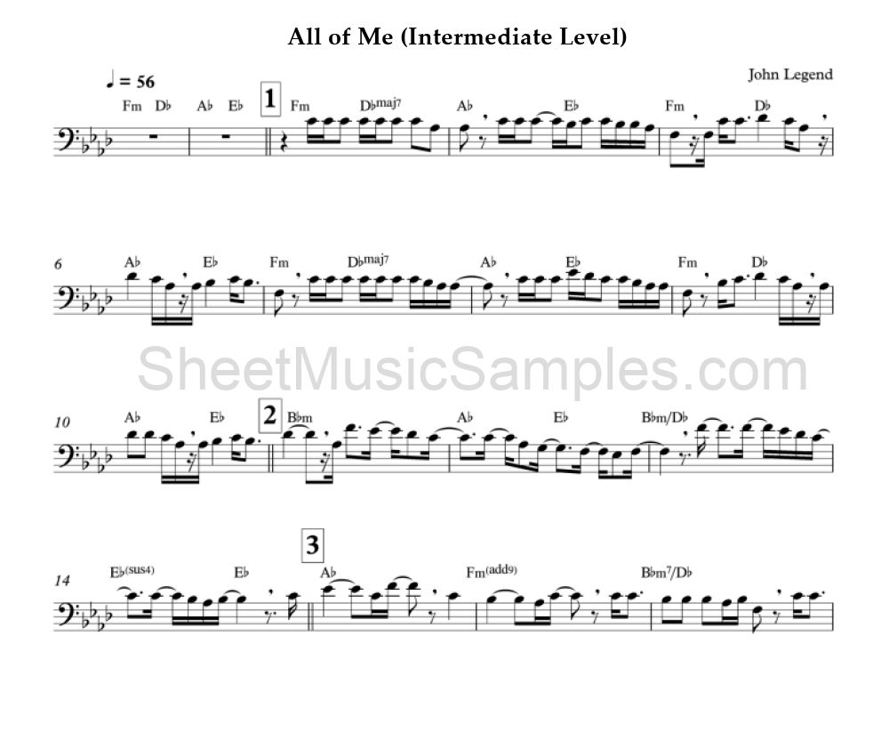 All of Me (Intermediate Level)