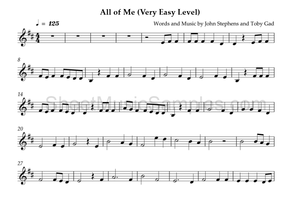 All of Me (Very Easy Level)