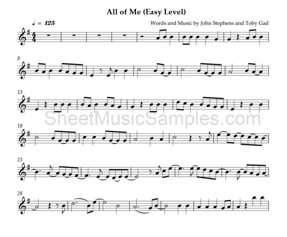 All of Me (Easy Level)