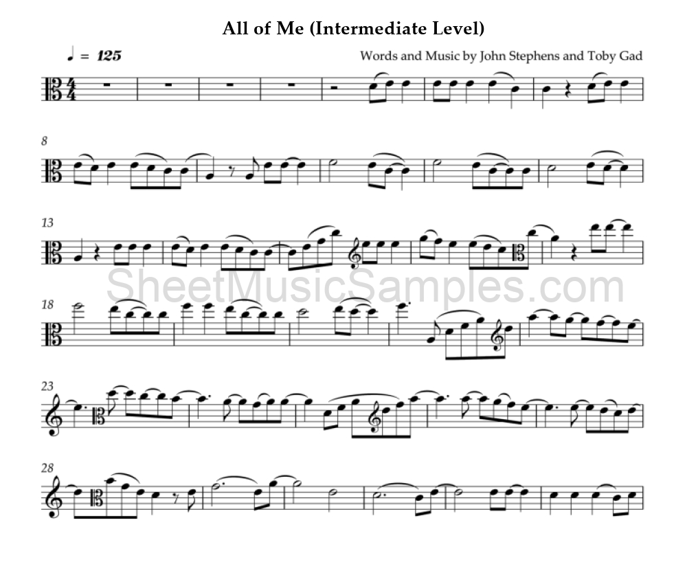 All of Me (Intermediate Level)