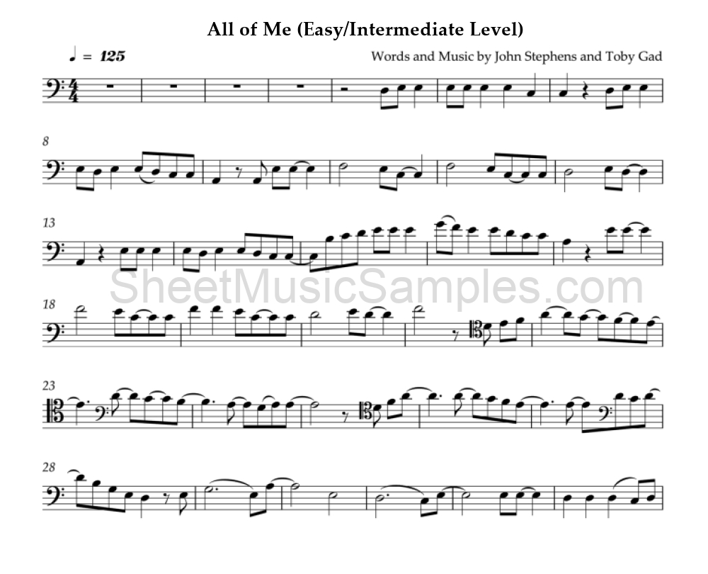 All of Me (Easy/Intermediate Level)