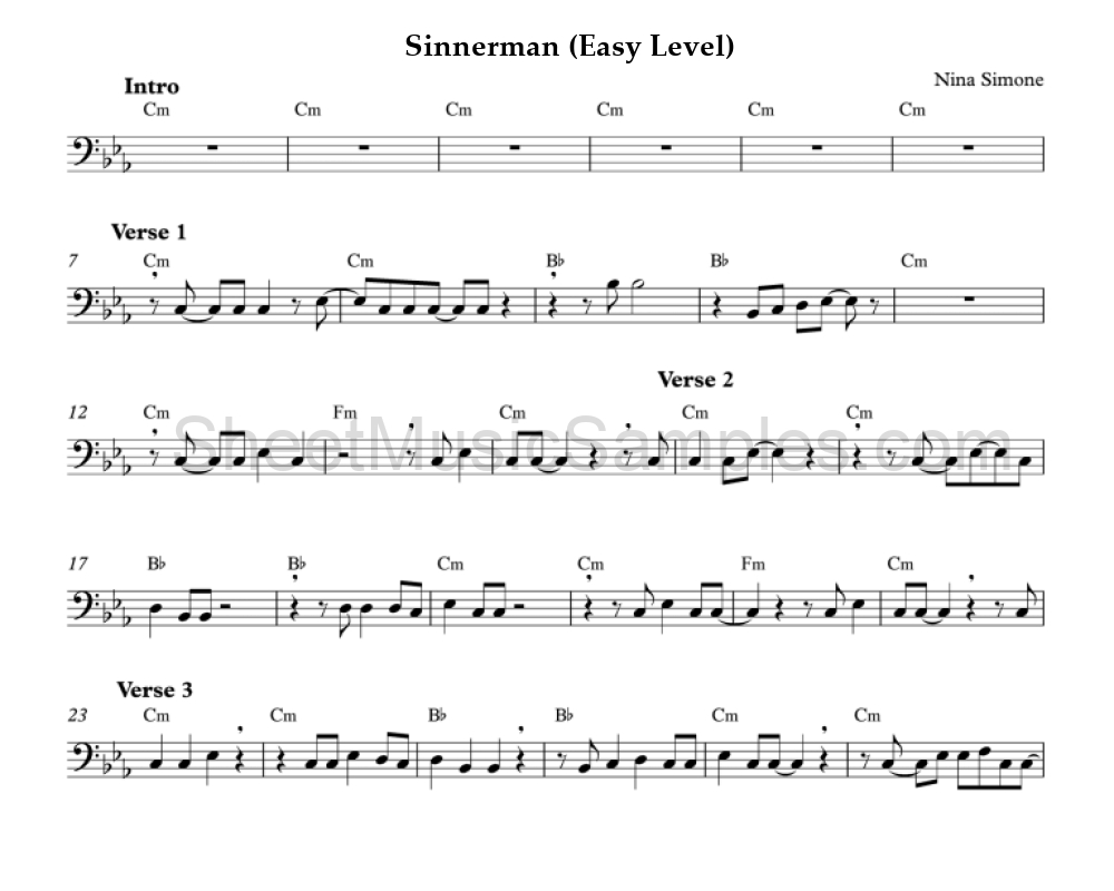 Sinnerman (Easy Level)