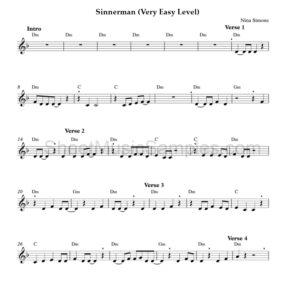 Sinnerman (Very Easy Level)