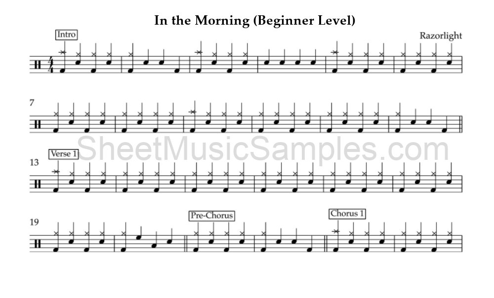 In the Morning (Beginner Level)