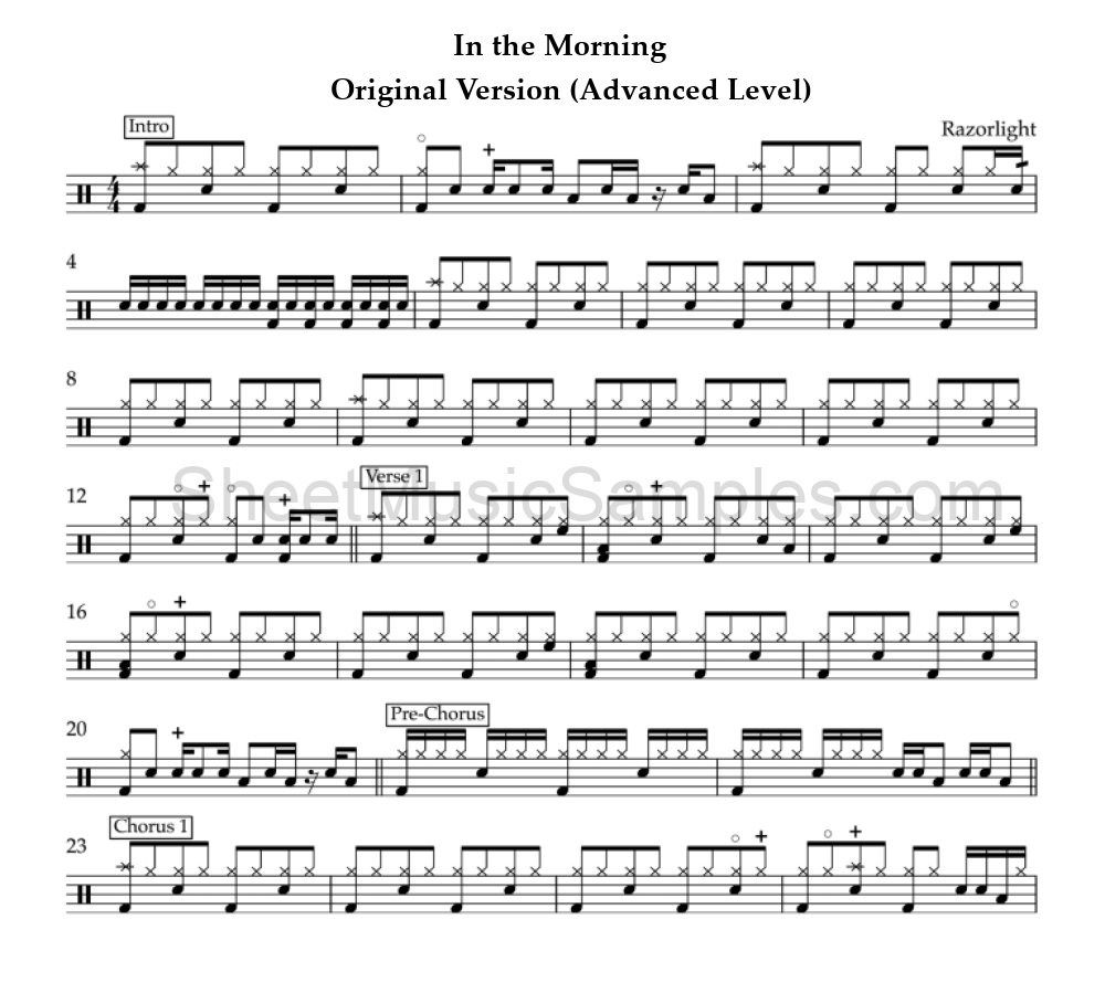 In the Morning - Original Version (Advanced Level)