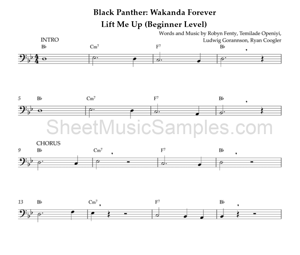 Black Panther: Wakanda Forever - Lift Me Up (Beginner Level)