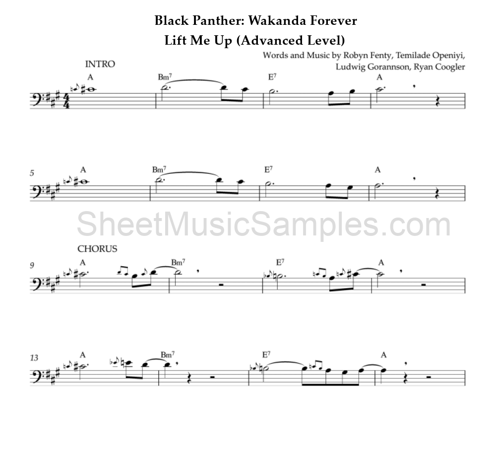 Black Panther: Wakanda Forever - Lift Me Up (Advanced Level)