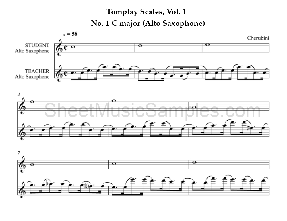 Tomplay Scales, Vol. 1 - No. 1 C major (Alto Saxophone)