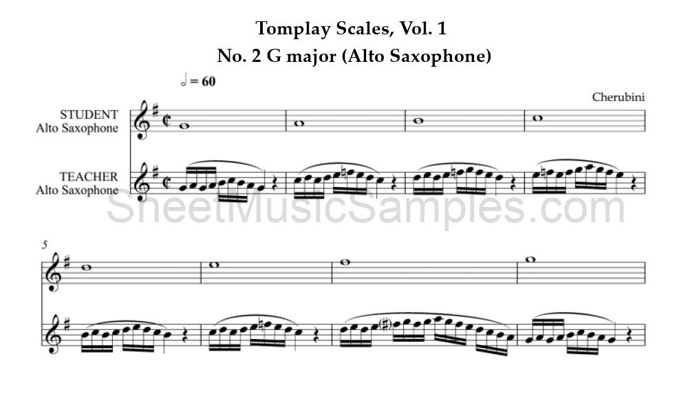 Tomplay Scales, Vol. 1 - No. 2 G major (Alto Saxophone)