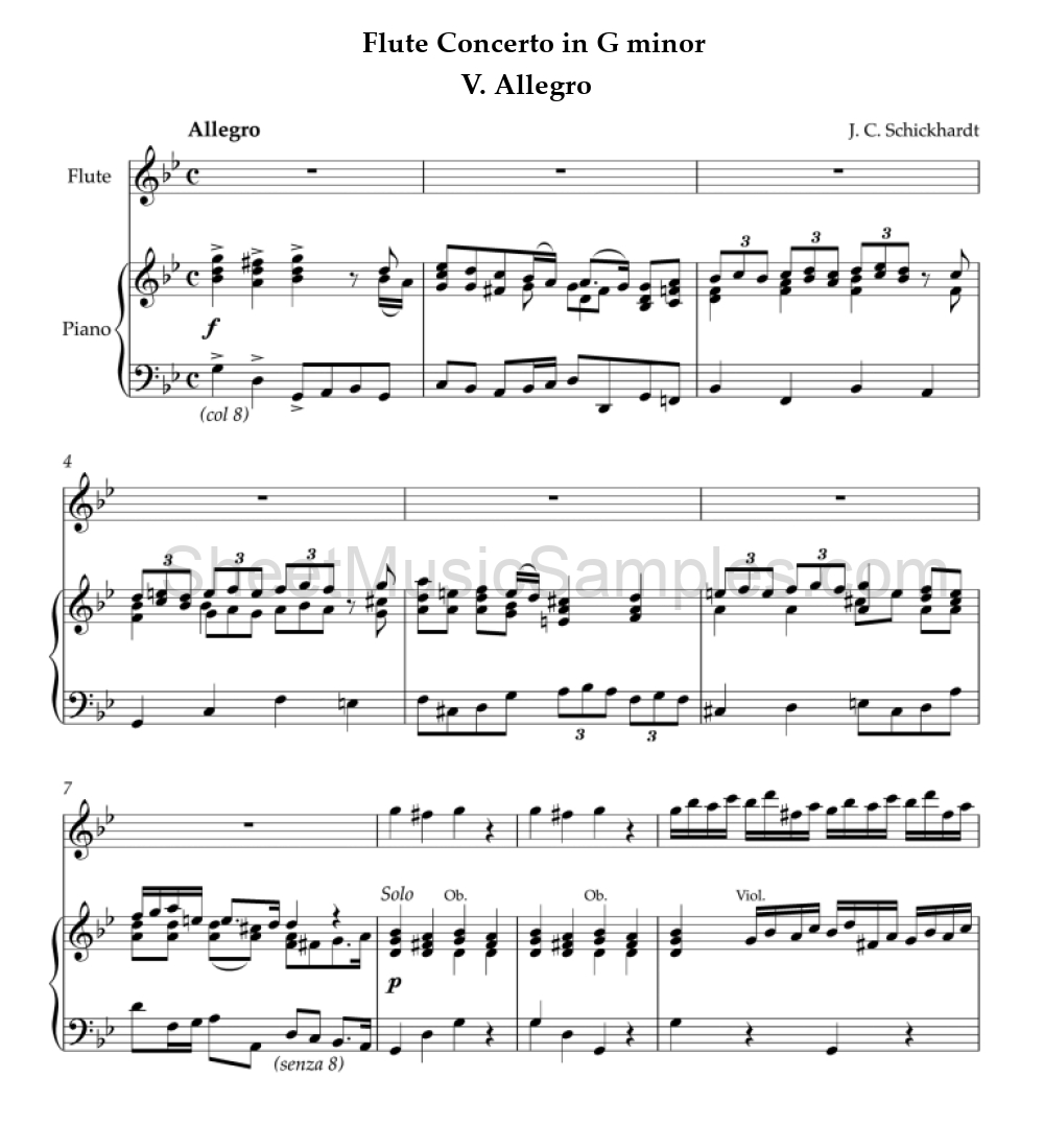 Flute Concerto in G minor - V. Allegro