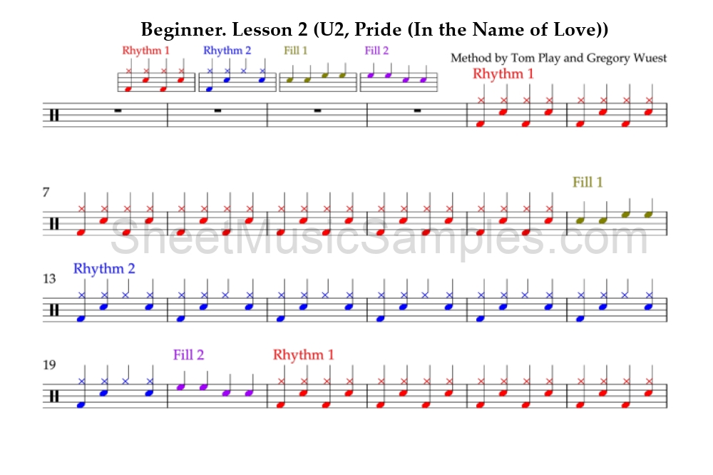 Beginner. Lesson 2 (U2, Pride (In the Name of Love))