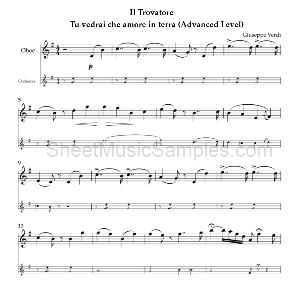 Il Trovatore - Tu vedrai che amore in terra (Advanced Level)