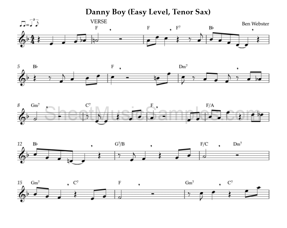 Danny Boy (Easy Level, Tenor Sax)