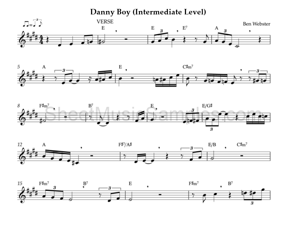 Danny Boy (Intermediate Level)