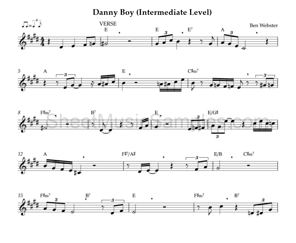 Danny Boy (Intermediate Level)