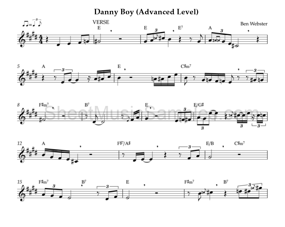 Danny Boy (Advanced Level)