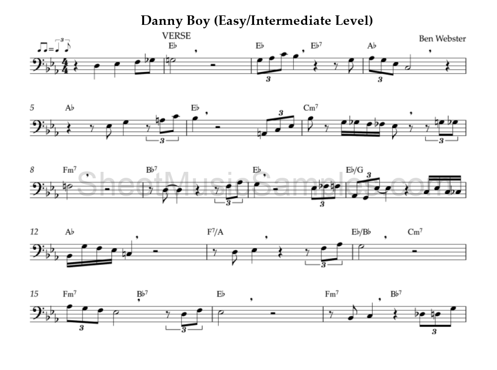 Danny Boy (Easy/Intermediate Level)