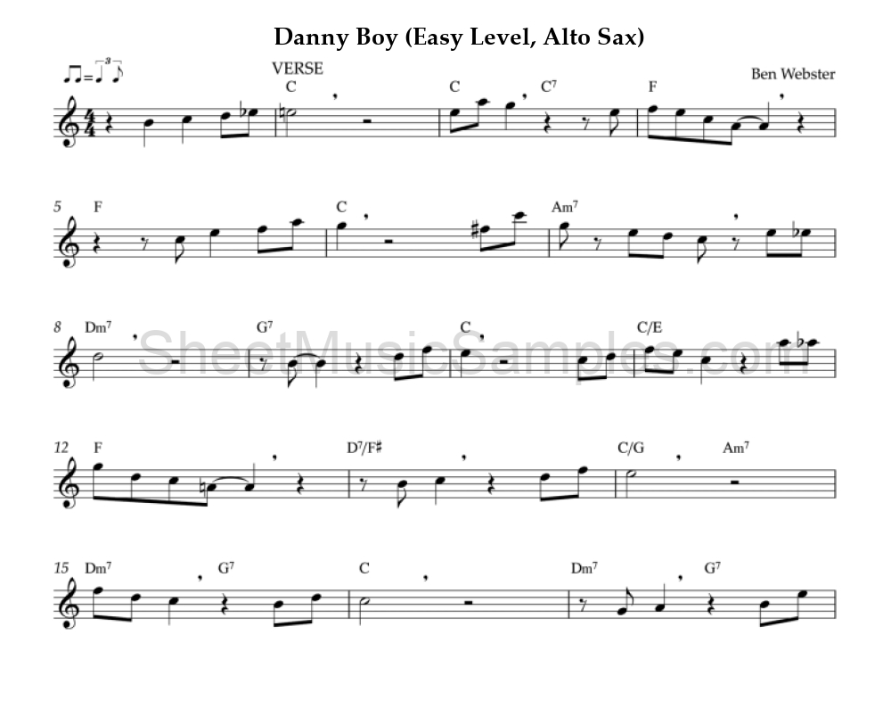 Danny Boy (Easy Level, Alto Sax)