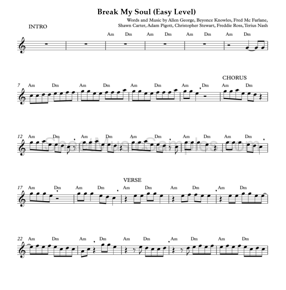 Break My Soul (Easy Level)