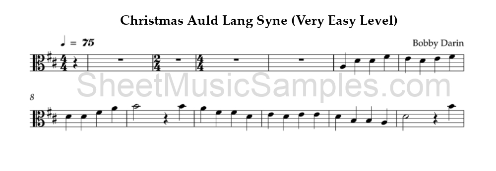 Christmas Auld Lang Syne (Very Easy Level)