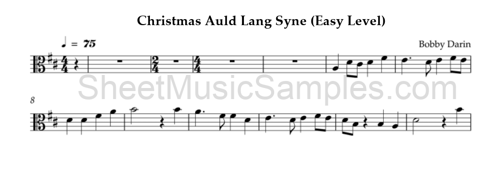 Christmas Auld Lang Syne (Easy Level)